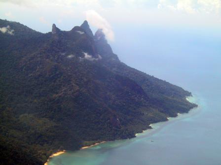 The southern mountains of Tioman