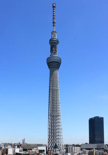 The Tokyo Skytree, the second tallest structure in the world