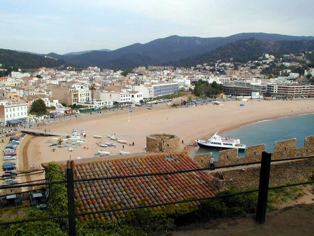 A view of Tossa de Mar from the castle