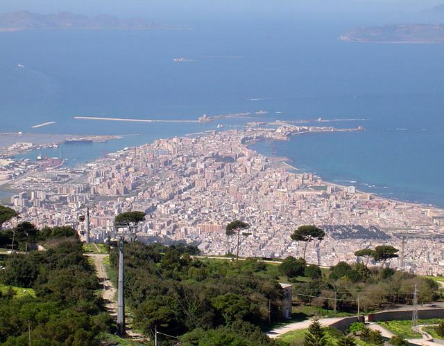 Trapani seen from Erice