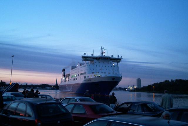 Ferry arriving in port