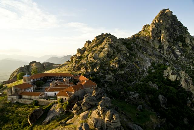 The secluded Treskavec Monastery looks down onto the Pelagonia plain from Mount Zlatovrv