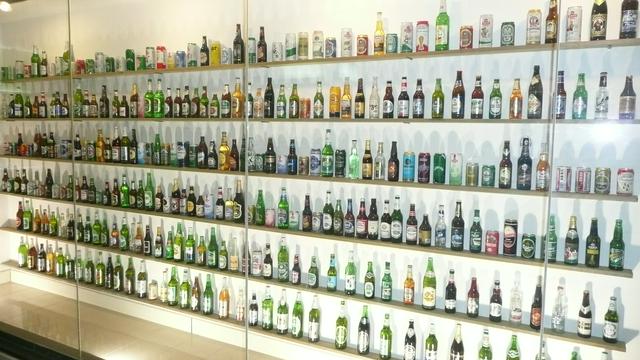 Tsingtao bottles over the years