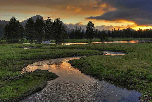 Sunset in Tuolumne Meadows