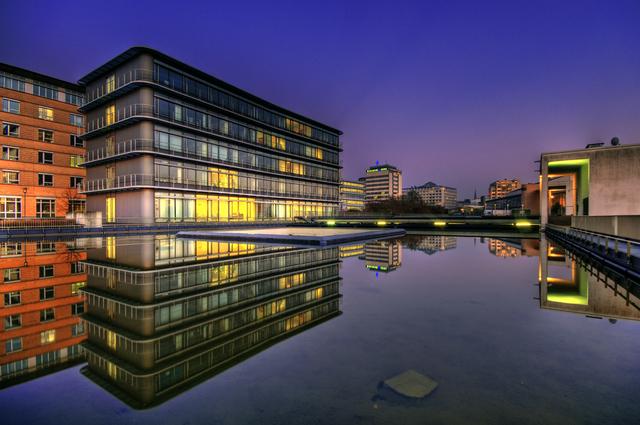 Modern architecture in the Hafenstraße