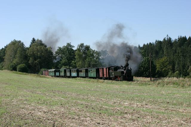 Historical steam train to Nová Bystřice