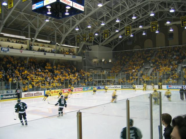 A Hockey game at Yost Ice Arena