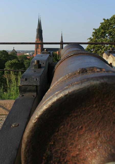 Uppsala Cathedral as seen from the Castle... One reason for building the castle was to show unruly clergymen who was in charge.