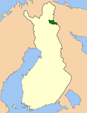 Location of Urho Kekkonen National Park