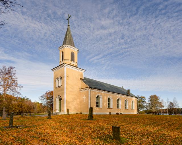 The church on Utö island, which was built in 1849-50, by architect Johan Fredrik Åbom