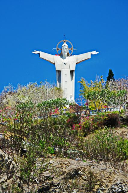 Jesus Statue on Summit of Small Mountain