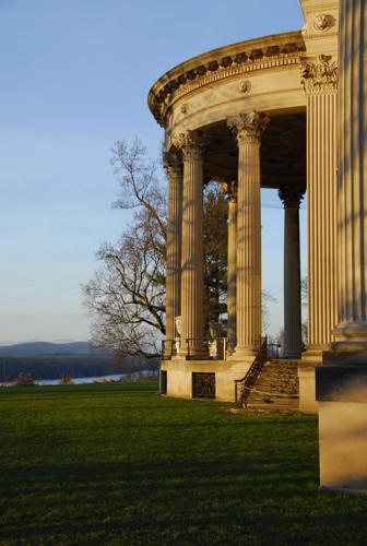 The Vanderbilt Mansion overlooks the Hudson River.