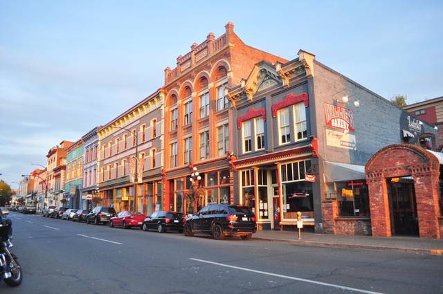 Johnson Street. Most of the buildings in the old center of Victoria date back at least a century, but have been well restored in recent years.