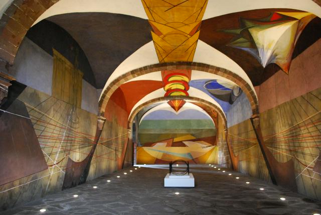 Unfinished mural by David Alfaro Siqueiros in the Centro Cultural Ignacio Ramírez (Bellas Artes)