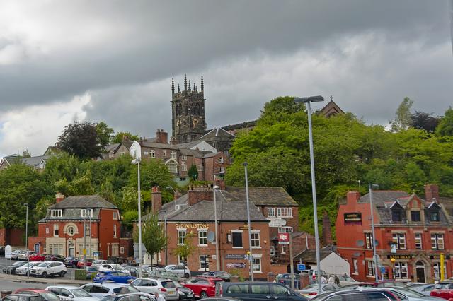 Macclesfield from the town's train station.