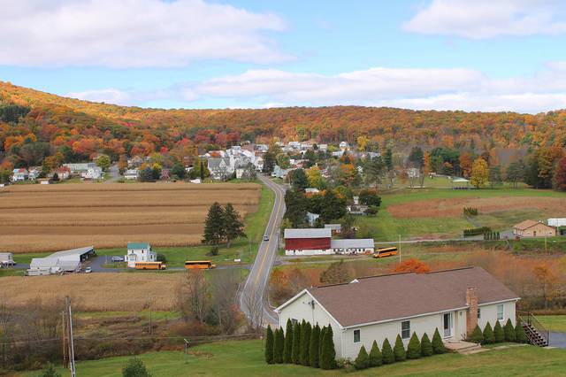 View of Nuremberg, a small town in Luzerne County in mainly rural Northeastern Pennsylvania