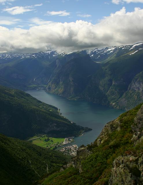 Aurland, seen from the Snow Road.