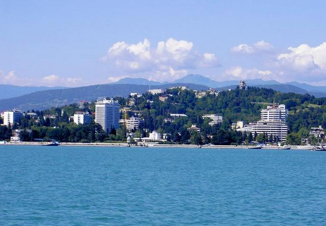 View on Sochi from the Black Sea