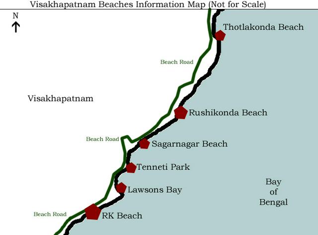 Visakhapatnam Beach Map