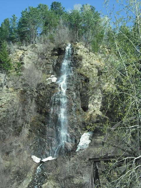 Waterfall at Idaho Springs near the creek