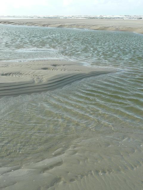 Tidal creek in the wadden sea near the island of Juist