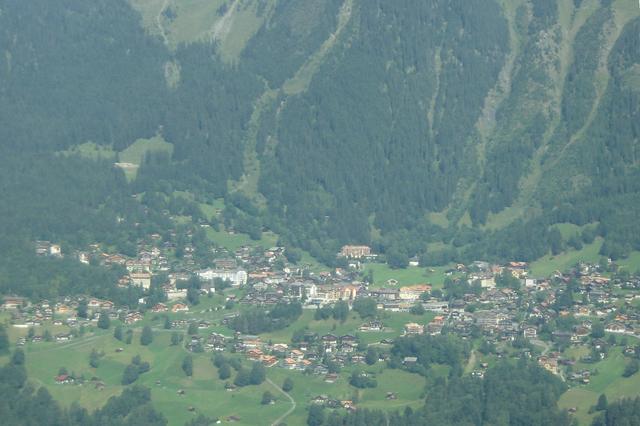 A view of Wengen from across the valley.