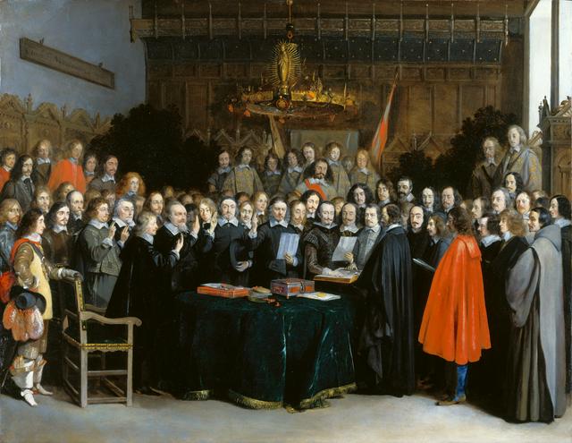 Oath of the Westphalian Peace treaty in the Münster city hall