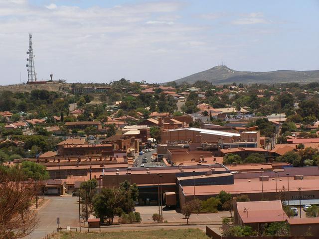 Whyalla's town centre viewed from Hummock Hill