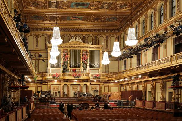 The Big Hall at Wiener Musikverein, the site for the traditional New Year concert