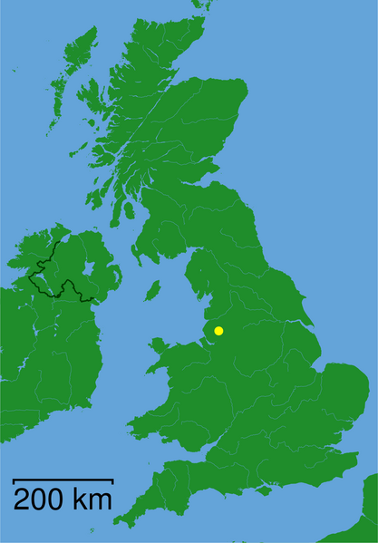 Wigan in relation to rest of the British Isles