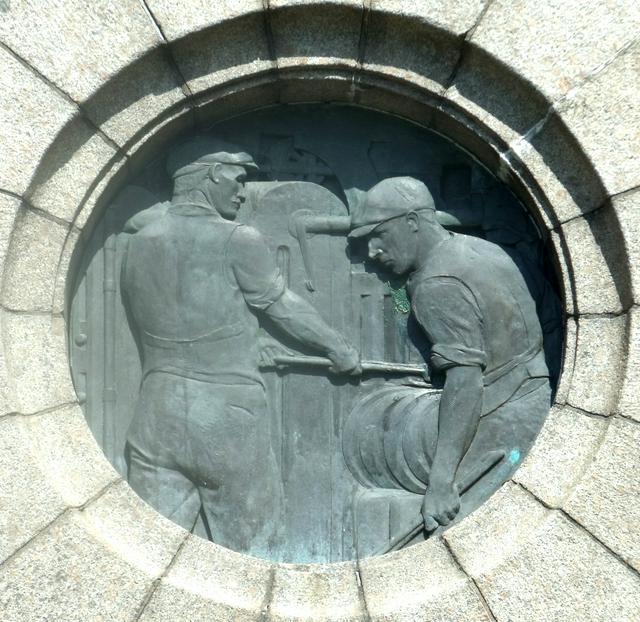 Second World War memorial as tribute to steel industry workers in Workington