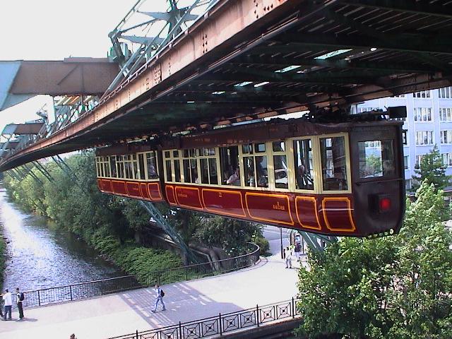 The Schwebebahn, the world's oldest monorail system, and its Kaiserwagen (1900)