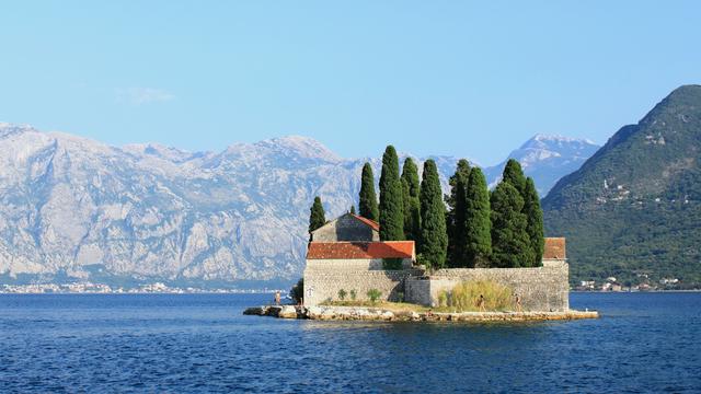 Sveti Đorđe (St. George) Island, as seen from Gospa od Škrpjela