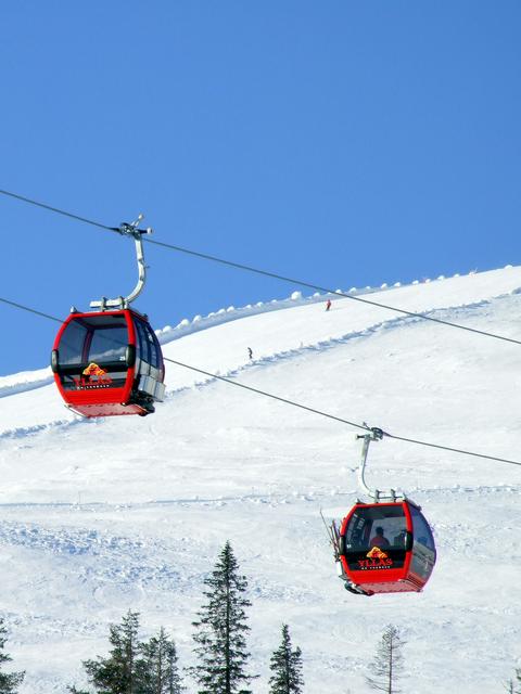 Gondola lifts at Ylläs.