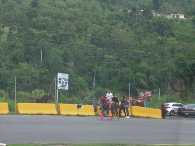 Young people horse-back riding in Ciales, Puerto Rico