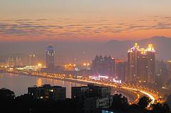 Zhuhai skyline at night