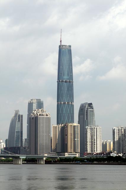 Zhujiang New Town (with 103-story West Tower) in the Tianhe district