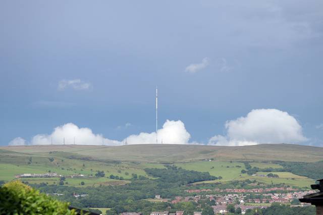 Winter Hill dominates the Horwich landscape.