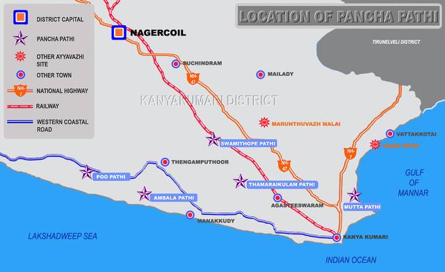 The Location of Ayyavazhi sacred-sites