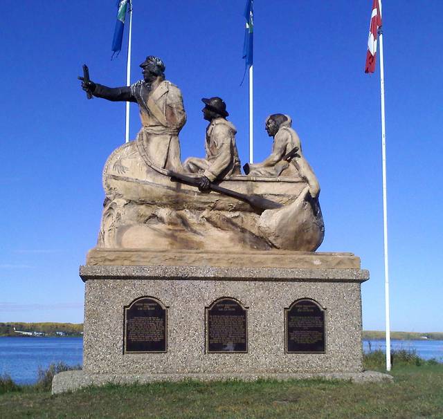 Statue of David Thompson, explorer