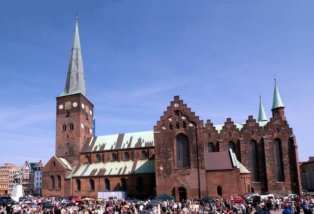 Aarhus Cathedral (1300) at the city centre.