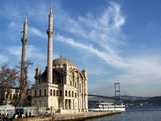 Ortaköy Mosque along the Bosphorus