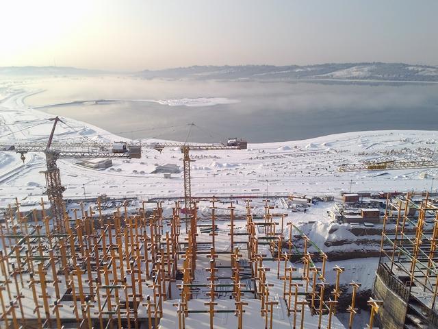 Chitgar lake in snow.