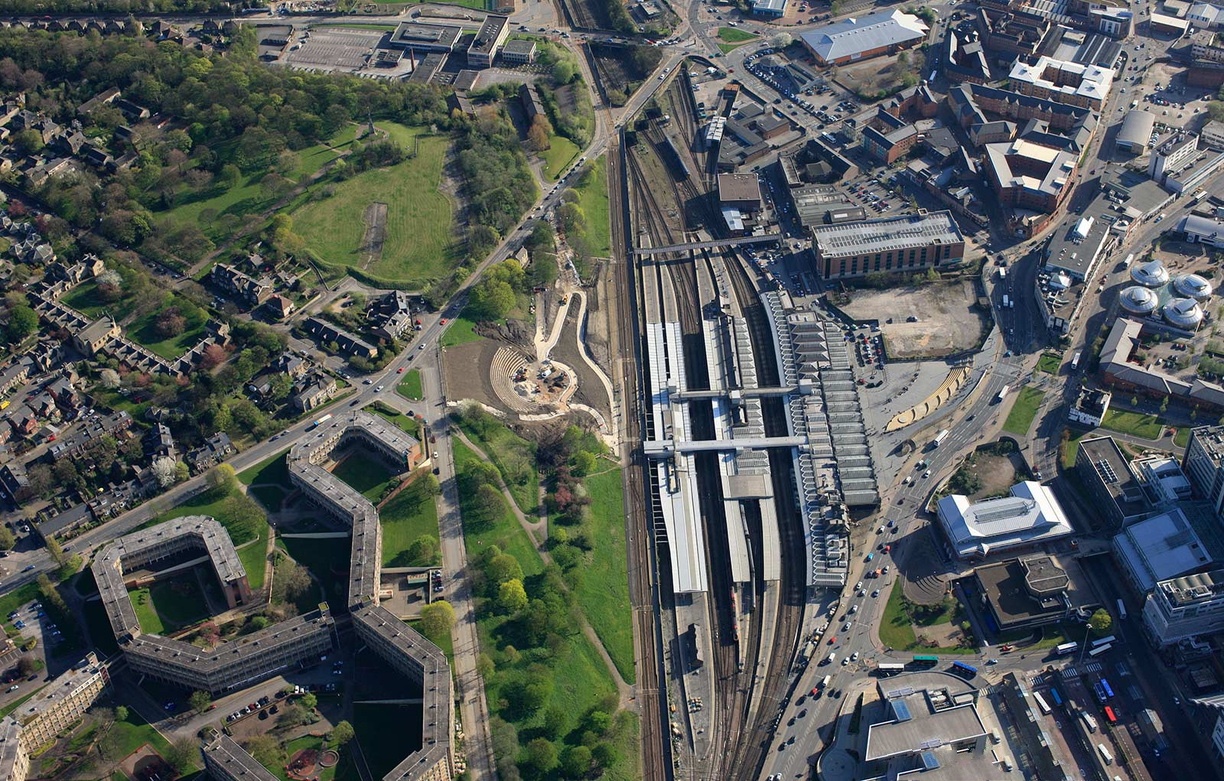 Sheffield Railway Station Aerial 