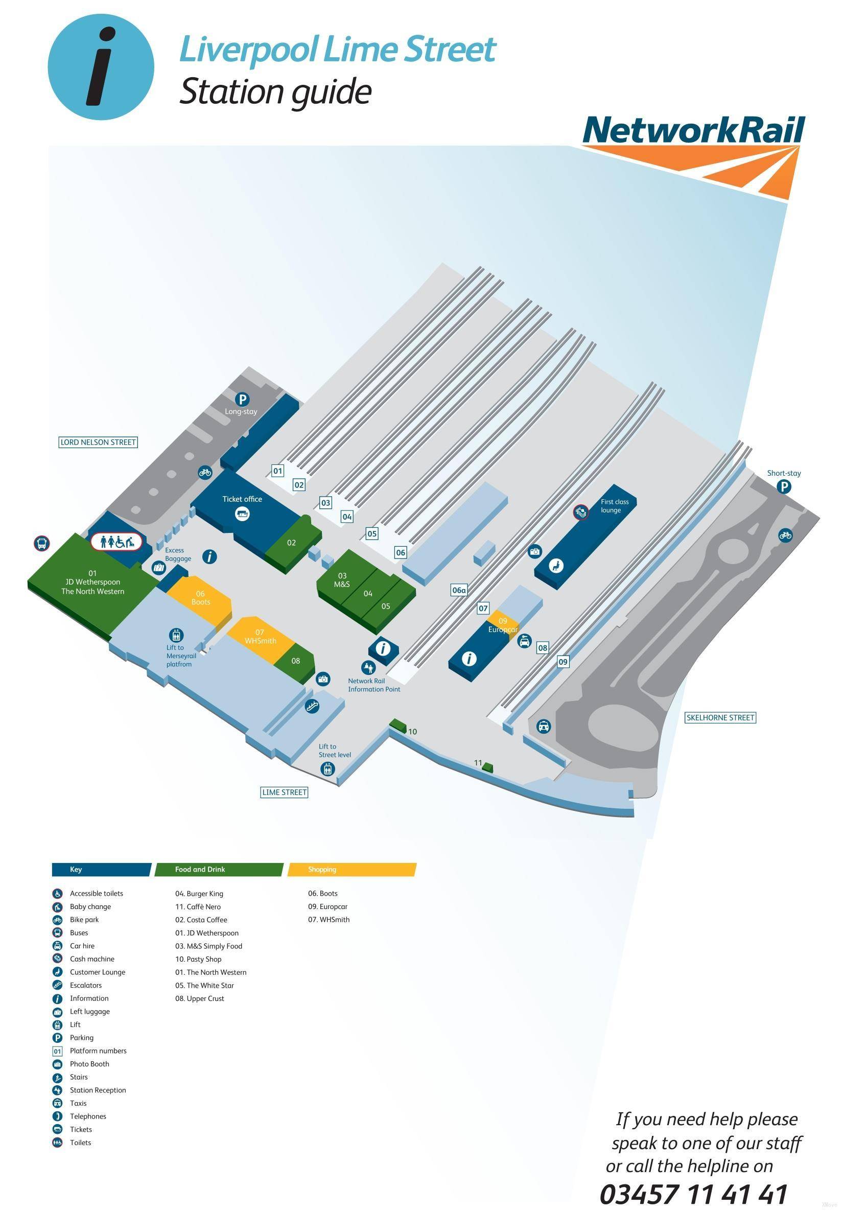 Liverpool Lime Street Station Map  Hq