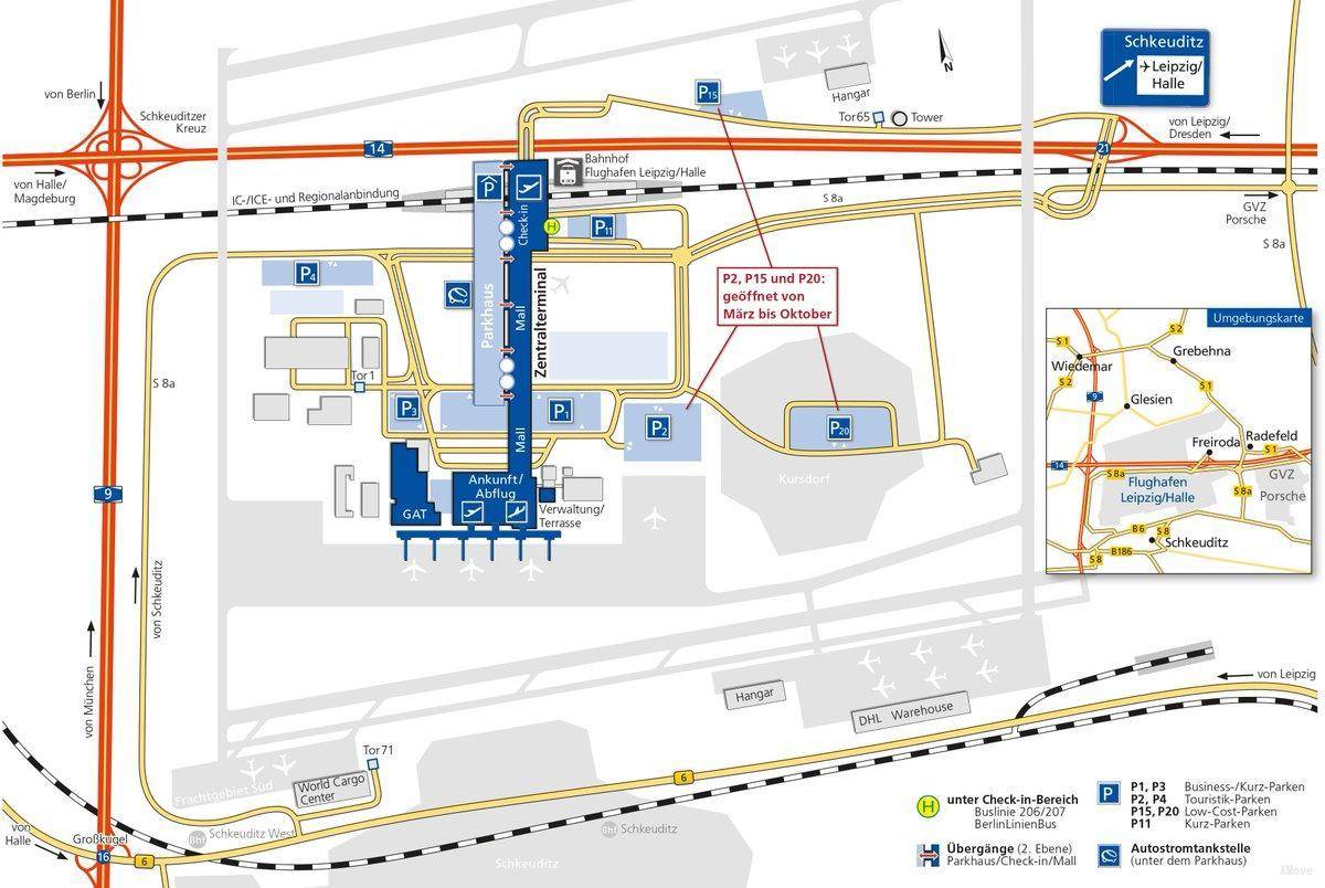 ライプツィヒハレ空港駅：チケット、地図、出発到着情報、ガイド、路線 G2rail