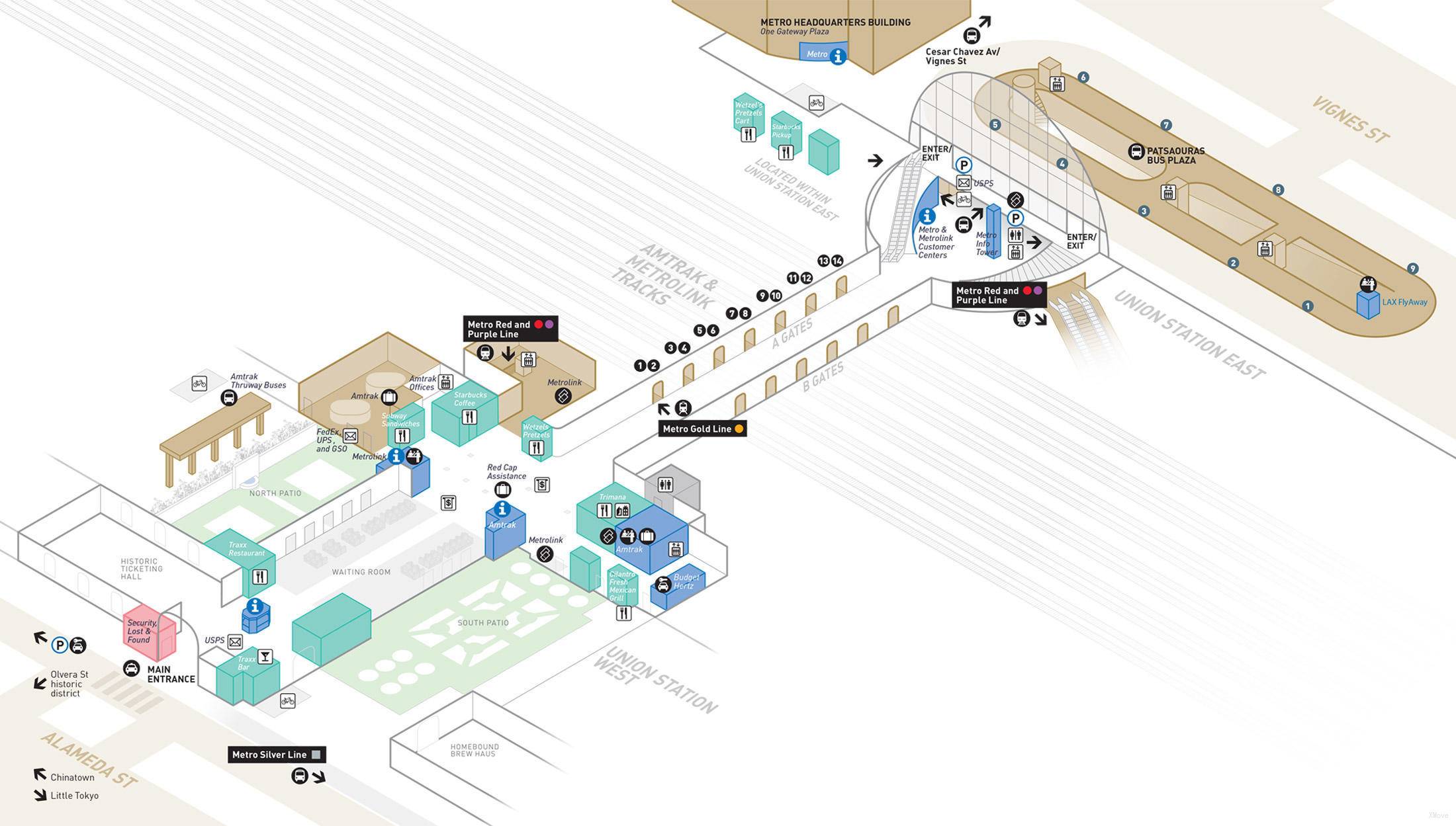 Los Angeles Union Station Plan  Hq