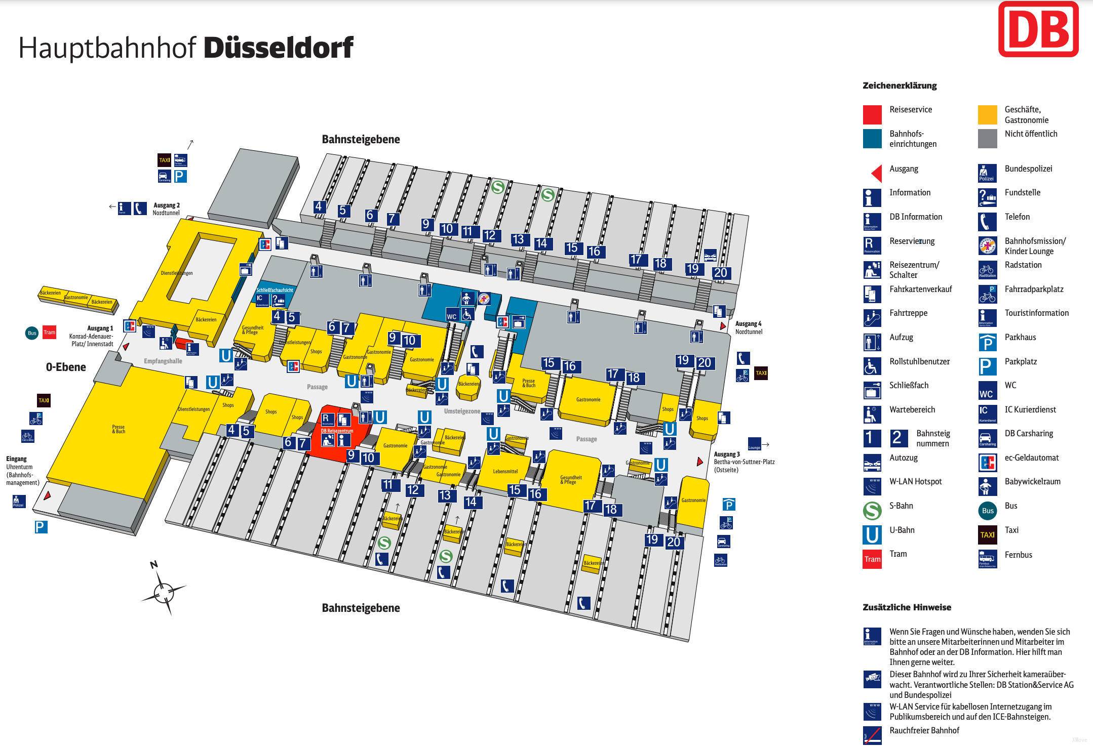 Düsseldorf Hbf Tickets, Karte, Live-Abflüge, Guides | G2Rail