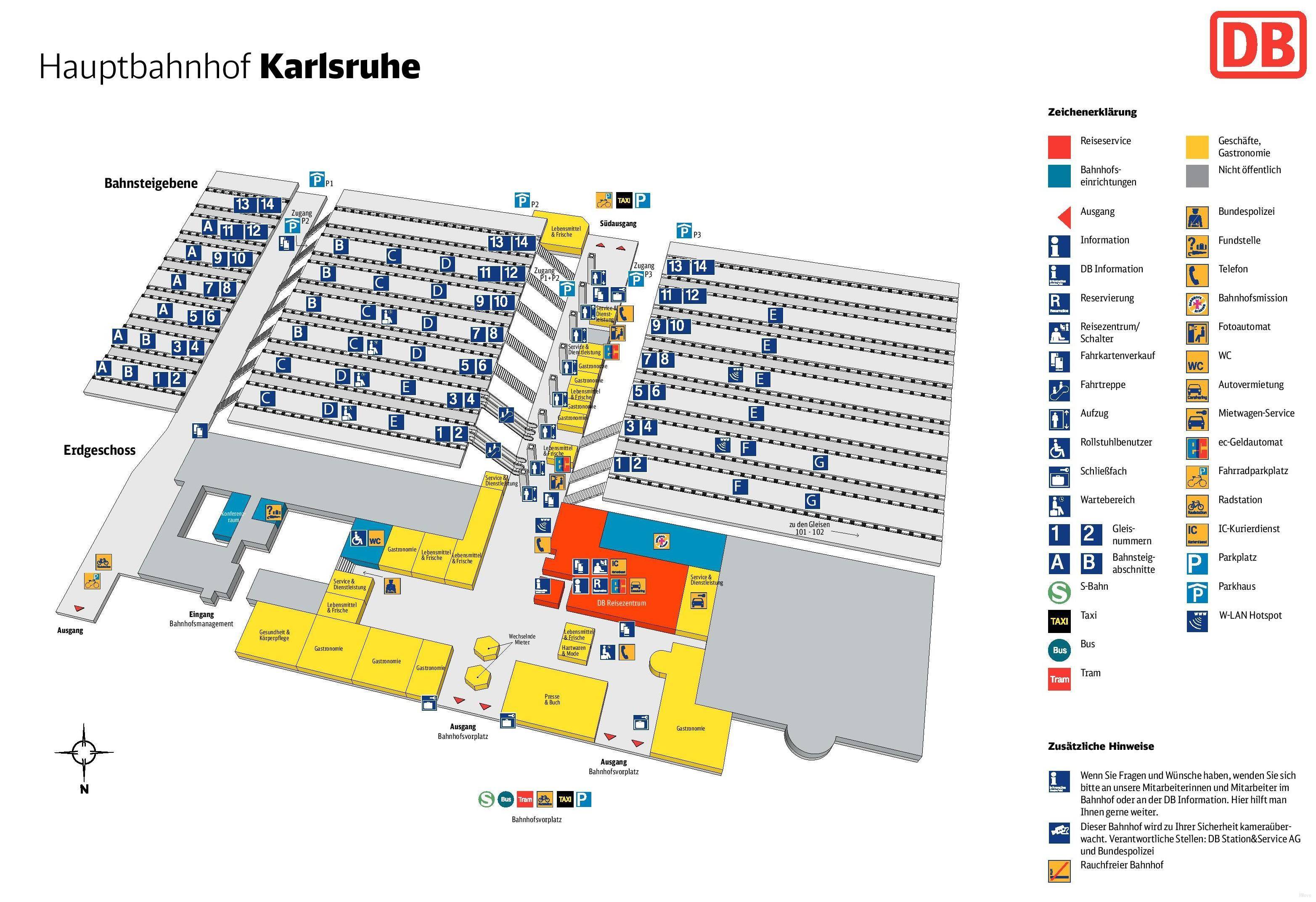 卡尔斯鲁厄中央火车站：车票、介绍、站内地图、实时出发到达、路线 | G2Rail海外火车票大巴票查询预定