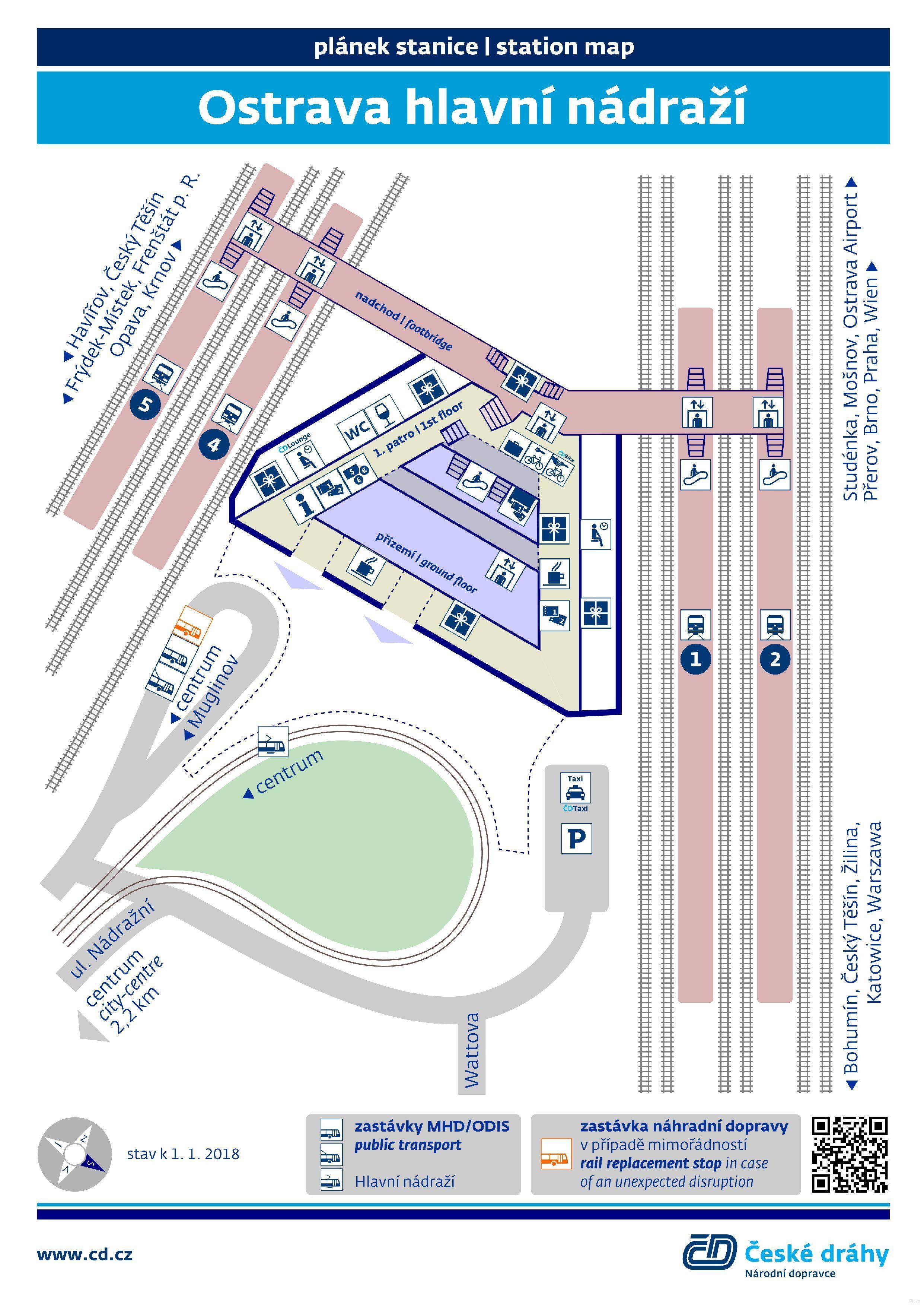 Ostrava . Liput, Kartta, Lähdöt, Oppaat | G2Rail